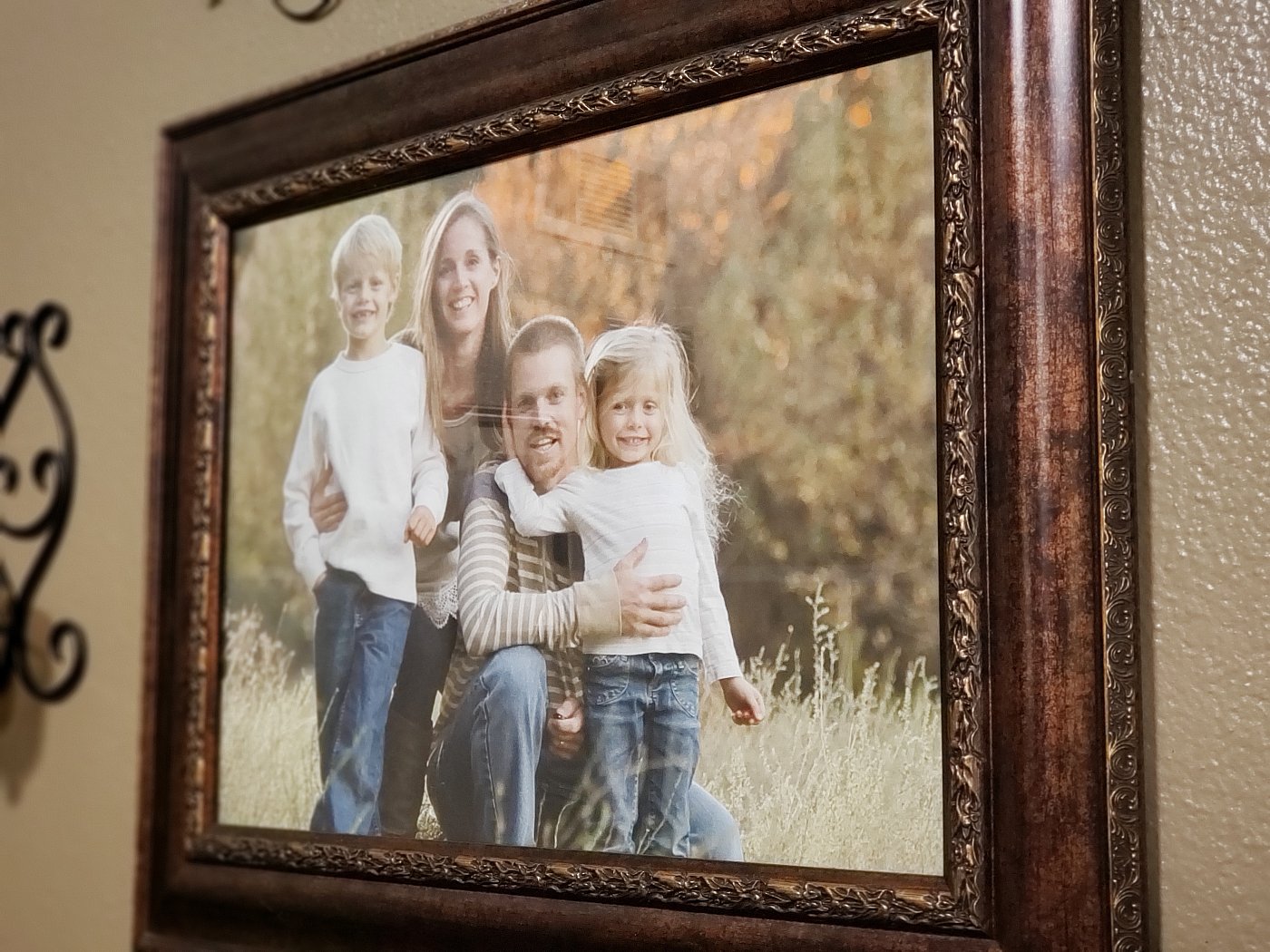 Family photographer printed framed then hung.jpg